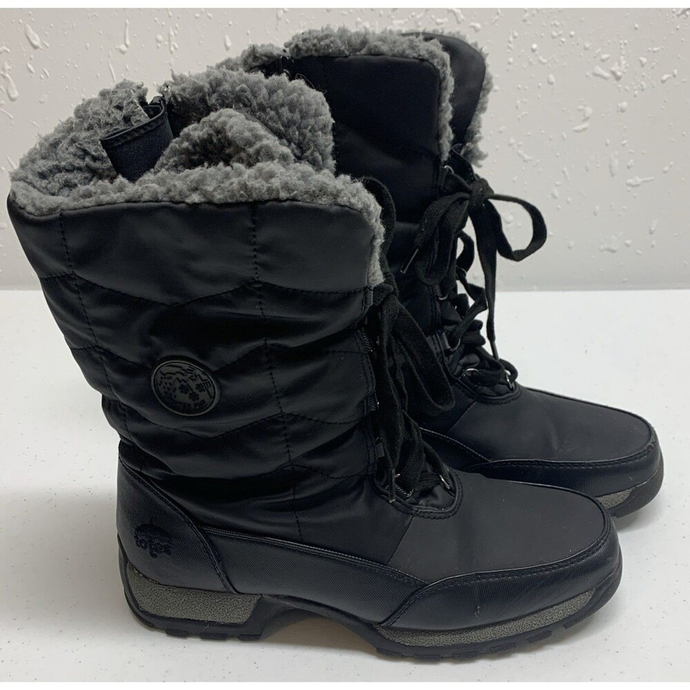 TOTES Rhonda Waterproof Snow Boots Womens 8 Black All Weather Footwear